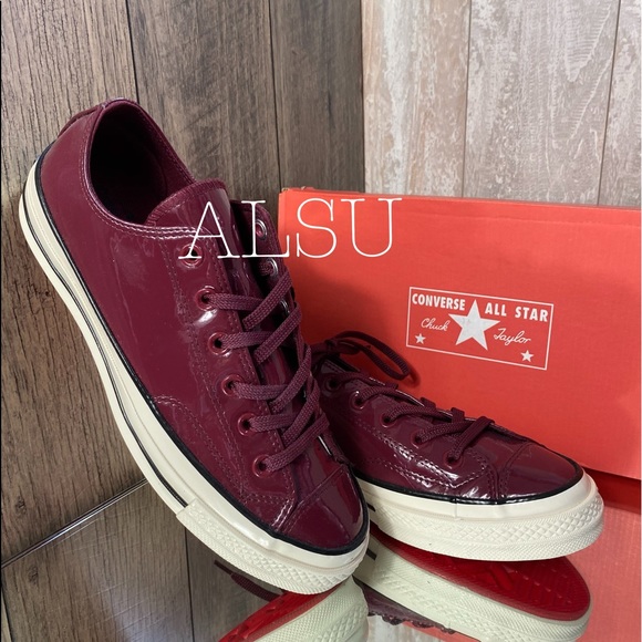 Chuck 70 OX Patent Dark Burgundy W AUTHENTIC - Picture 5 of 7